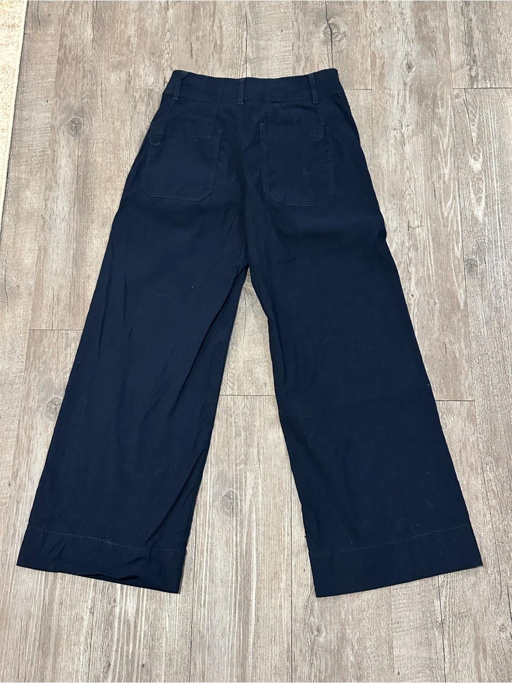 Maeve Anthropologie The Colette Wide Leg Navy Pants 26 - Picture 7 of 9
